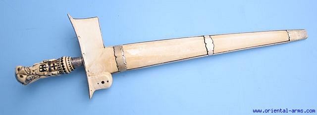 Oriental Arms Very Fine Sumatra Keris Dagger With Ivory Scabbard