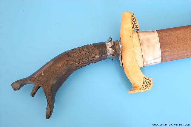 Oriental Arms Fine Sikin Ache Sword Sumatra With Ivory Scabbard Mouth