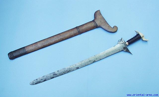 Oriental-arms: Good Old Moro Kris Sword Ivory Pommel