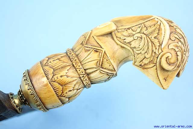 Oriental Arms Fine Large Sumatra Keris Dagger With Ivory Grip